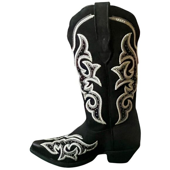 Buck & Brana “Ginger Florida” Black Embroidered Western Boots – Size 8 NEW - Picture 8 of 16
